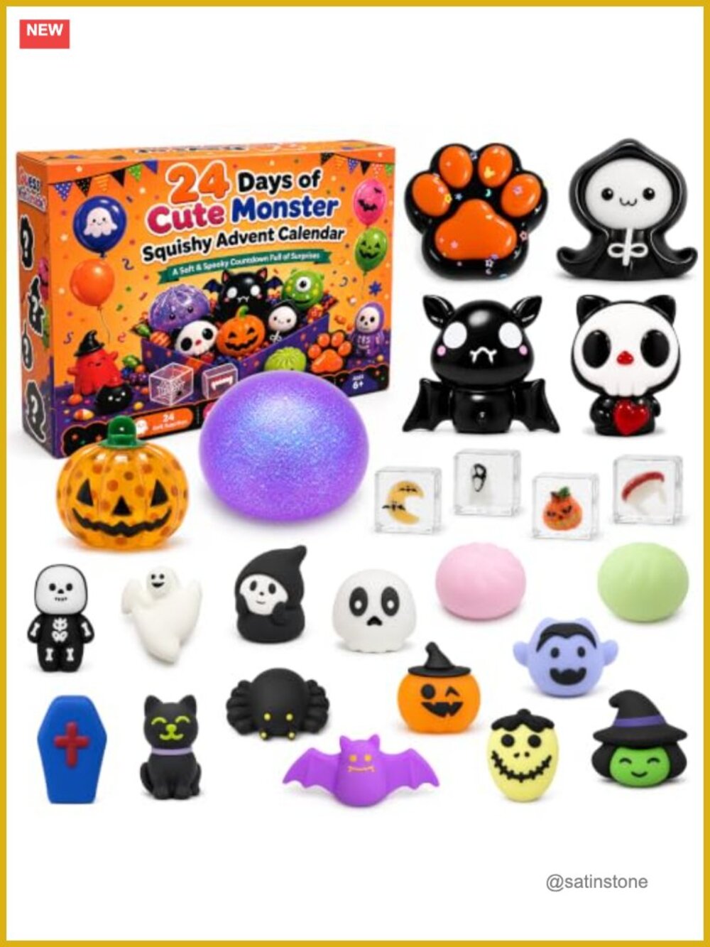 Squishy Halloween Advent Calendar 24-Day Countdown for Kids